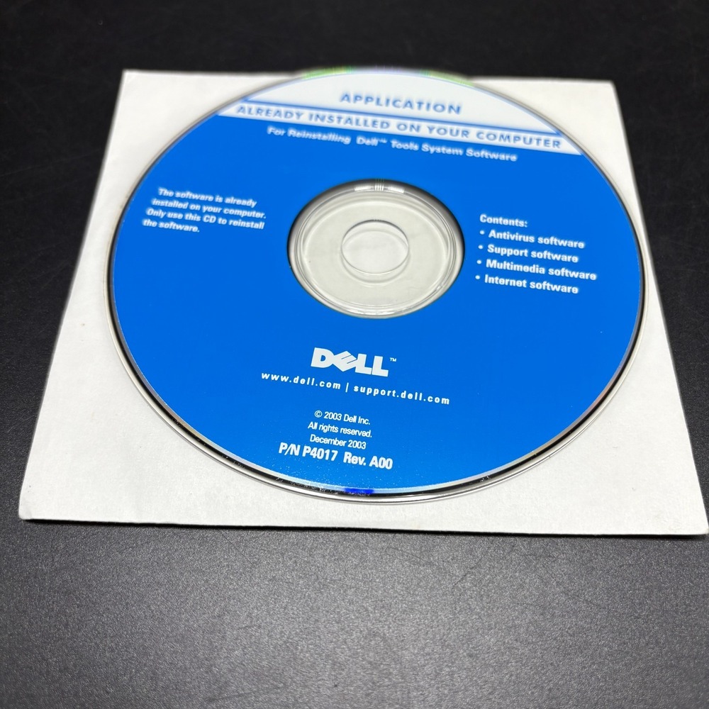 Dell Tools System Software Program 2003 CD-ROM‎ Disc